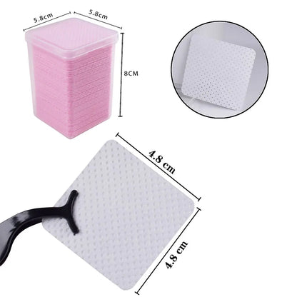 200pcs Wipes Paper Cotton Eyelash Glue Remover Wipe Mouth Of The Glue Bottle Prevent Clogging Glue Cleaner Pads Lash Extension
