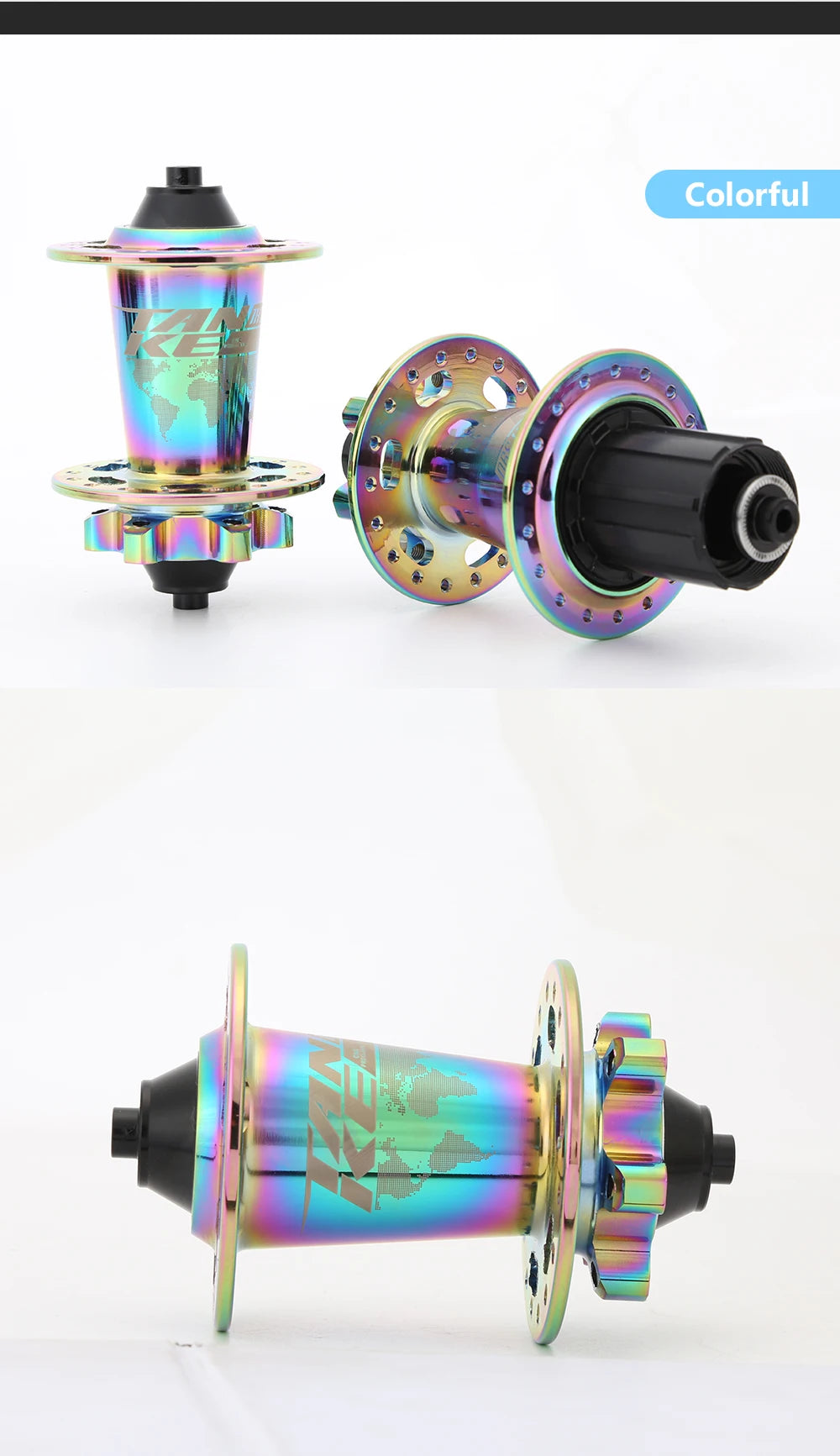 TANKE 120 Click Hub 6 Bearing MTB Mountain Bike Hub Front Rear 28 32 36 Holes QR Thru-axle Exchange Disc Brake Bicycle Hubs HG