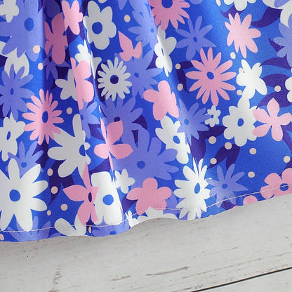 Kids Summer Clothes Set 2-5 Years Trendy Camisole and Floral Skirt 2Pcs Girls Outfit Children's Suspenders Top Suit