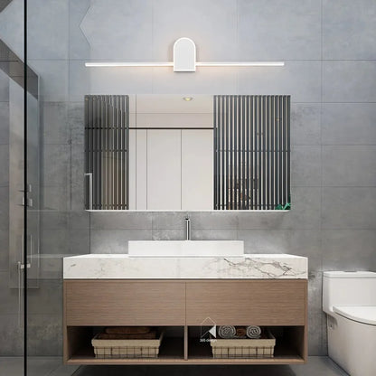 Bathroom Mirror Front Light Modern Led Wall Light Black&White Luminaires Sconce Wall Lamp L70 90 110cm Bathroom Lamp