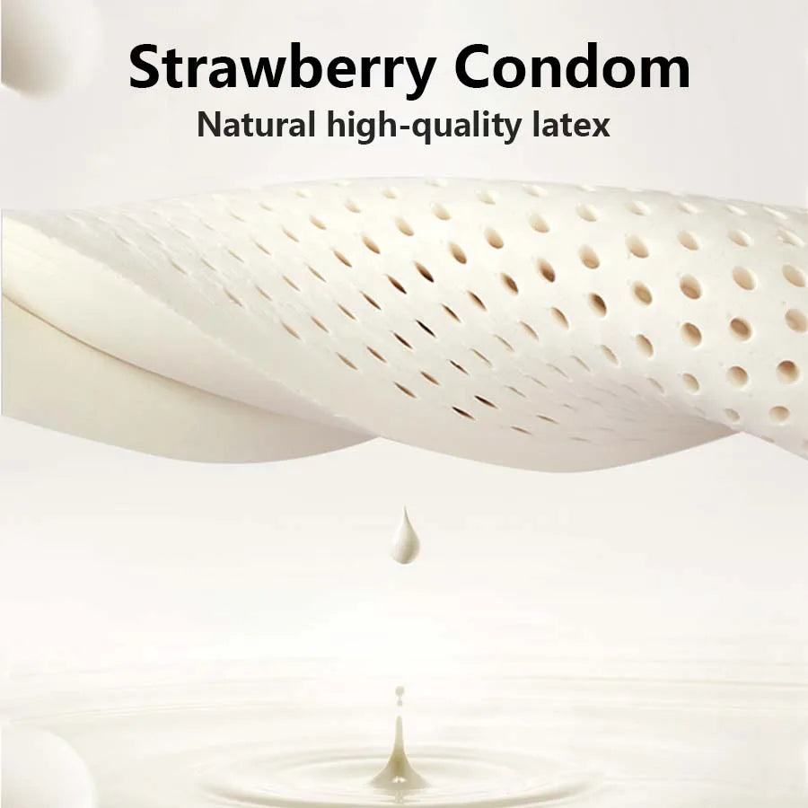 10PCS fruit flavored condoms, safe sex lubricant condoms, male condom, strawberry flavored sexy condoms