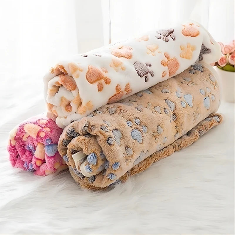 Pet Bed Mat Cute Warm Cover Towel Handcrafted Cat Dog Fleece Soft Blanket for Small Medium Large dogs Puppy Pet Supplies ﻿