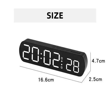 Digital Alarm Clock Travel Clock with Temperature Table Clock Large Display for Bedroom Office Kitchen Home Decoration