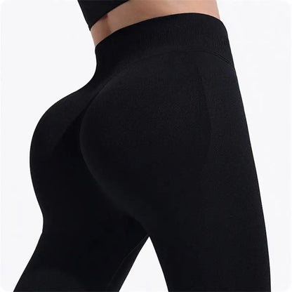 Women Three Waist Gym Yoga Pants High Waist Peach Buttocks Solid Color Tight Fitting Sports Leggings Yoga Exercise Pants