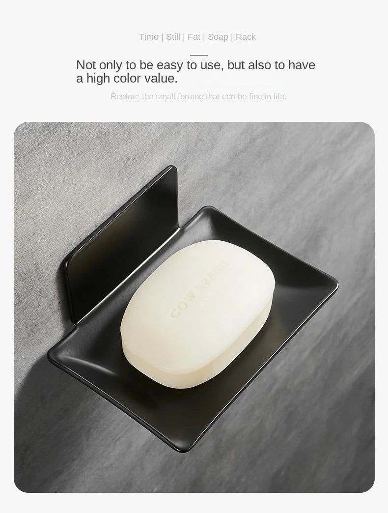 Bathroom soap box, soap box, wall-mounted non-drilling storage rack, drainage, bathroom washbasin, wall storage