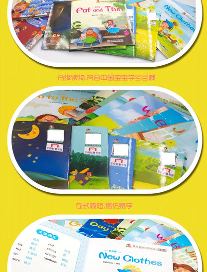 60 Books/Set Children's English Early Learning Picture Book Graded Reading Storybook Enlightenment Cognitive Tale Bedtime Story