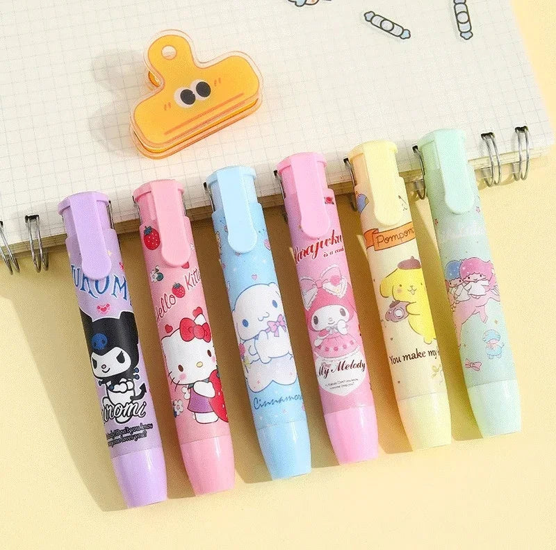 Creative Press Eraser Anime Kuromi Melody Cinnamoroll Cartoon Kawaii Stationery Gift Office School Supplies