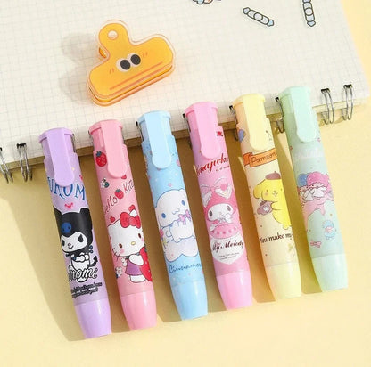 Creative Press Eraser Anime Kuromi Melody Cinnamoroll Cartoon Kawaii Stationery Gift Office School Supplies