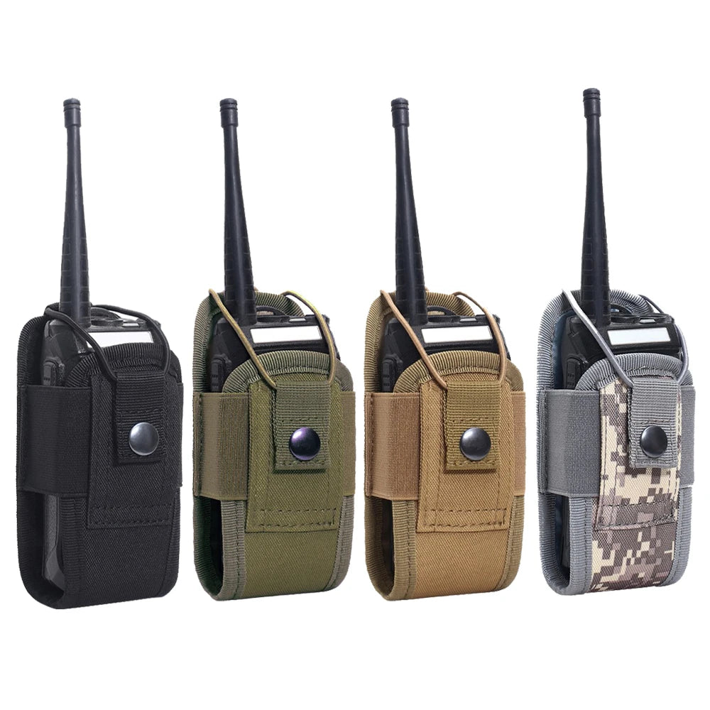 Tactical Walkie Talkie Pouch Oxford MolleRadio Pouch Holder Pocket PortableOutdoor Hunting Sports Waist BagInterphone Holster