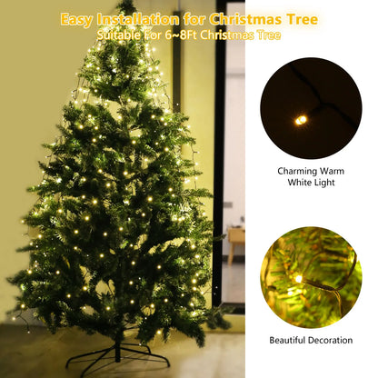 2-meter Christmas tree ring light string warm light decorative light