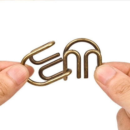 8Pcs/Set Metal Montessori Puzzle Wire IQ Mind Brain Teaser Puzzles Adults Interactive Game Reliever Educational Toys