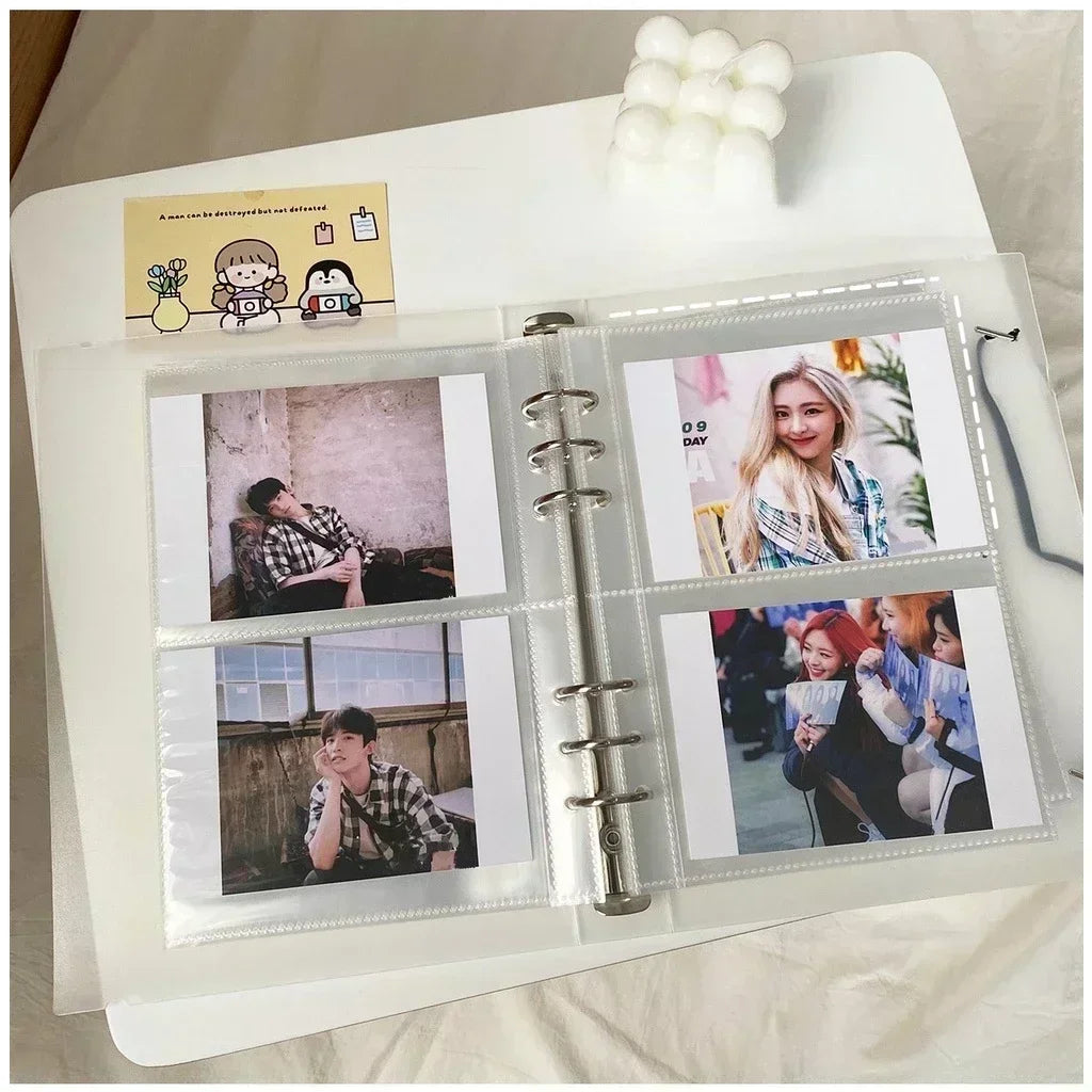 10pcs 1-4 Grids Transparent Inlay Idol Card Collect Book Inner Page Inner Kpop Binder Photocard Holder Photocard Binder 포토카드 바인더