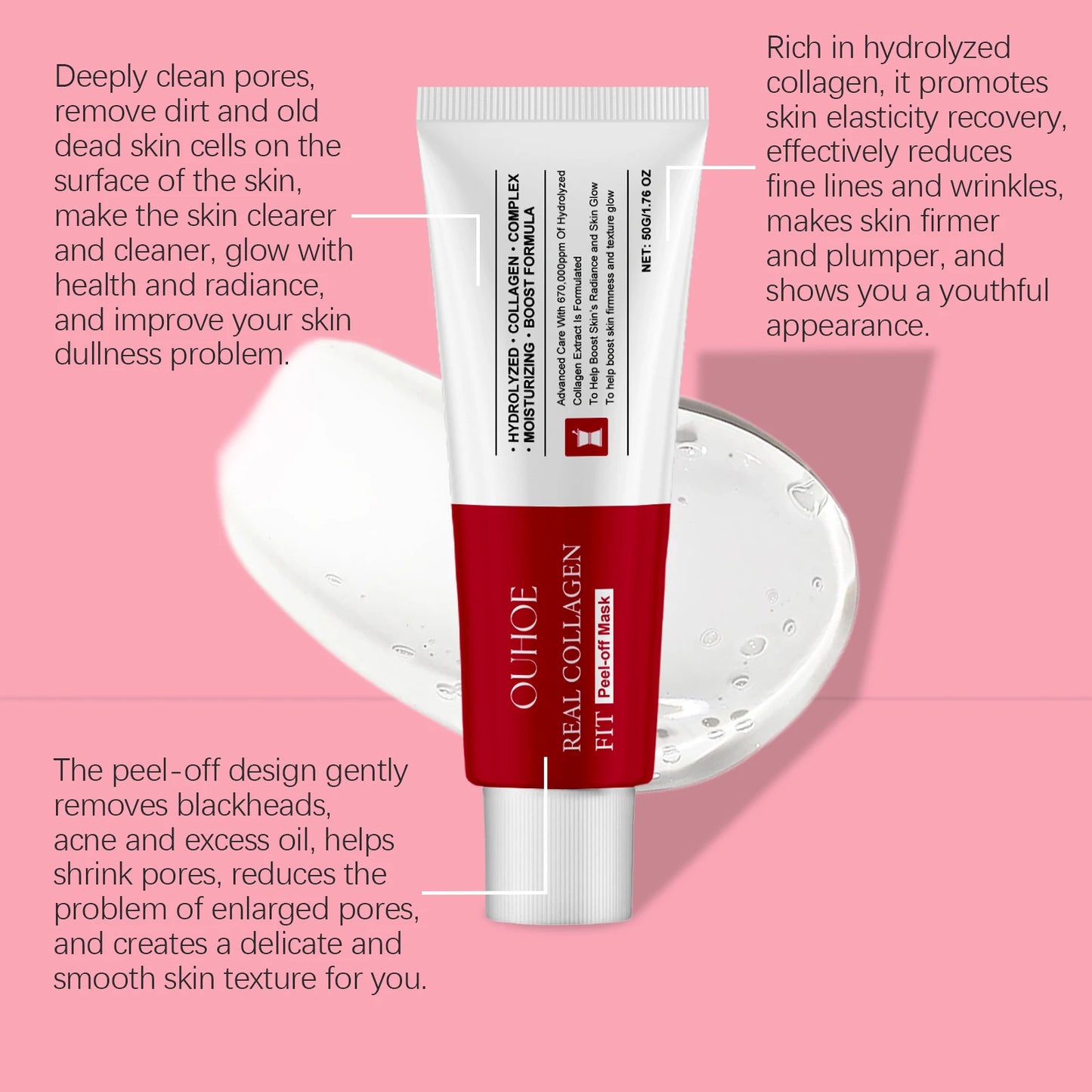 قناع تقشير الكولاجين، قناع تغليف الكولاجين الليلي، قناع ترطيب الكولاجين المتحلل، العناية بالبشرة الكورية