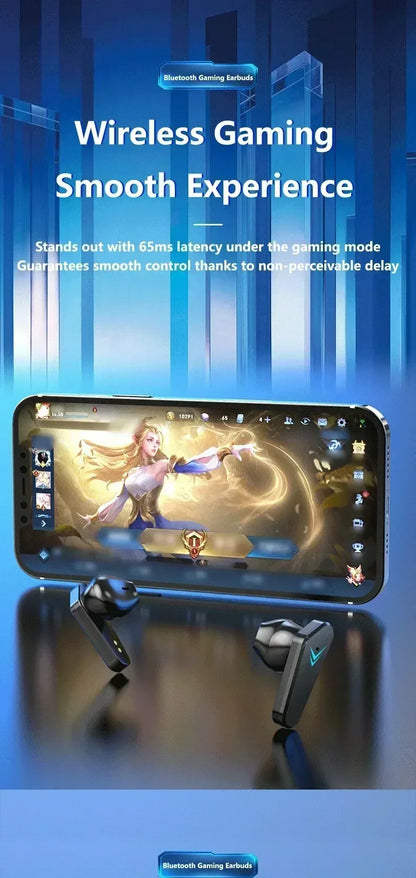 New TWS Gaming Earbuds Wireless Bluetooth Earphones With Mic  9D Stereo Music HiFi Headset For Gamer apply to smartphones