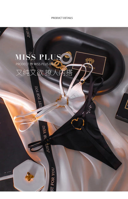 Ice Silk Girls Briefs Iron Ring Sexy Women G String Panties Underwear Thong Seamless Underpants Yoga Lingerie Plus Size S-XL