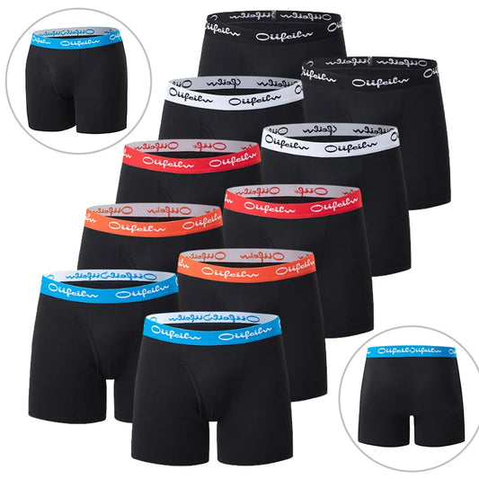 4/5 /10 Pcs Fashionable Men's Long Underwear Casual Boyshort Youth Sports Shorts Comfortable Breathable Stretch Shorts Underwear