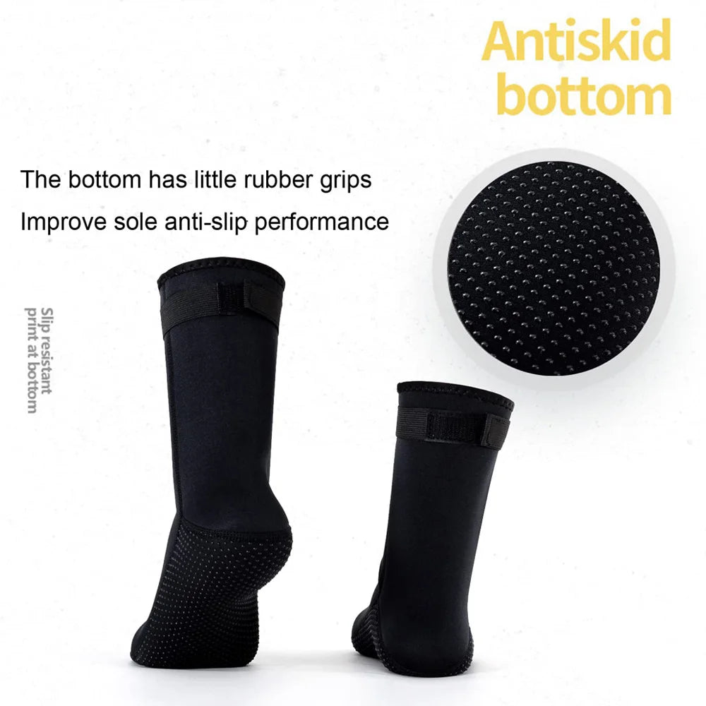 3mm Neoprene Diving Socks Wetsuit Shoes Non-slip Adult Warm Patchwork Elasticity Diving Surfing Boots for Swimming Snorkeling