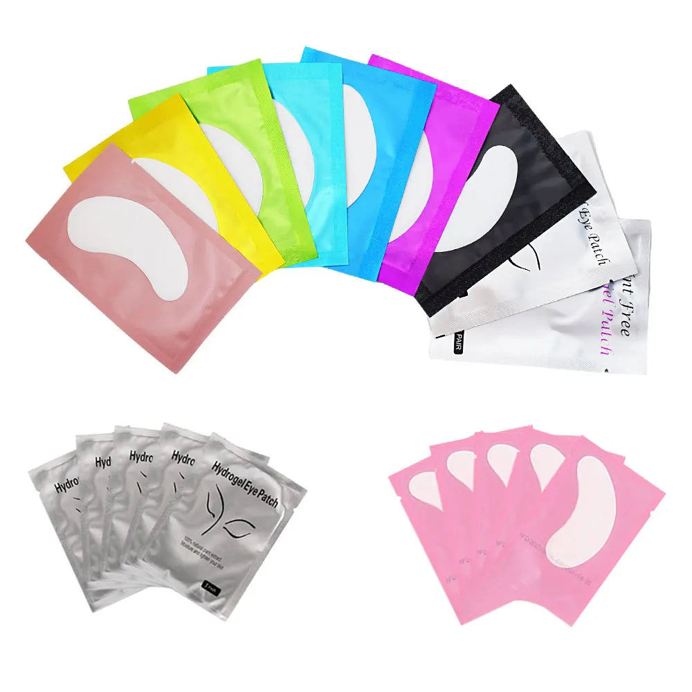50Pairs Eyelash Pad Gel Patch Grafting Eyelashes Under Eye Patches For Eyelash Extension Paper Sticker Application Make Up Tools
