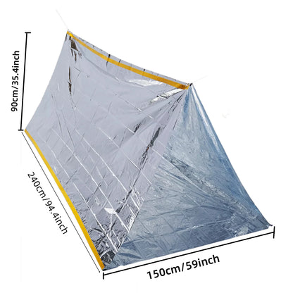 Emergency tent, Waterproof 2 Person Emergency Tube Tent for Camping and Outdoor Activities