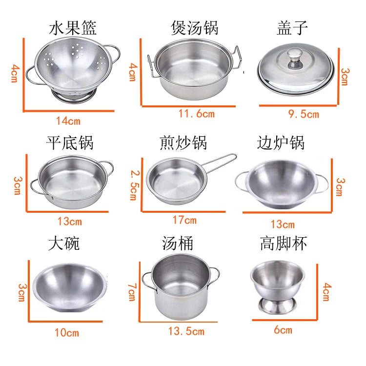 Kitchen Set Pretend Play Simulated Kitchen Toy Children Role Playset Cooking Set Educational Gift for Girls Boy