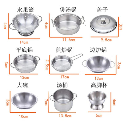 Kitchen Set Pretend Play Simulated Kitchen Toy Children Role Playset Cooking Set Educational Gift for Girls Boy