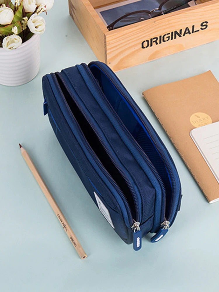 1PC Large Capacity Pencil Case Stationery Cute Boys Girls Gift Bag Pen Box Pencil Cases Storage Student School Office Supplies