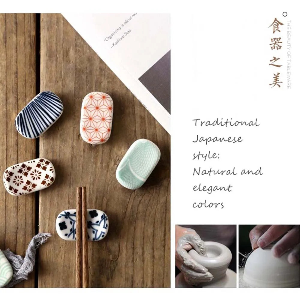 Kitchen Tools Rest Ceramic Chopsticks Stand Chopsticks Holder Tableware Chopsticks Spoon Rack