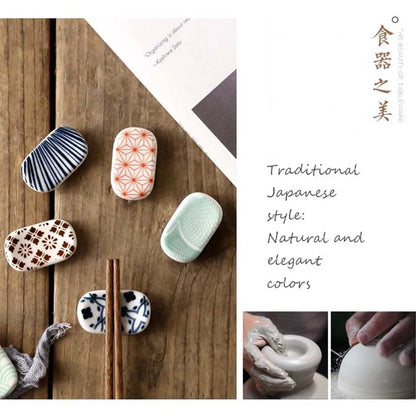 Kitchen Tools Rest Ceramic Chopsticks Stand Chopsticks Holder Tableware Chopsticks Spoon Rack