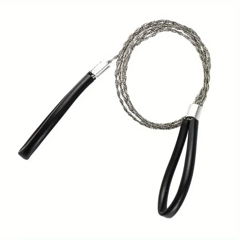 1PC portable stainless steel wire saw with finger handle, Pocket Manual chain saw for outdoor camping hiking survival