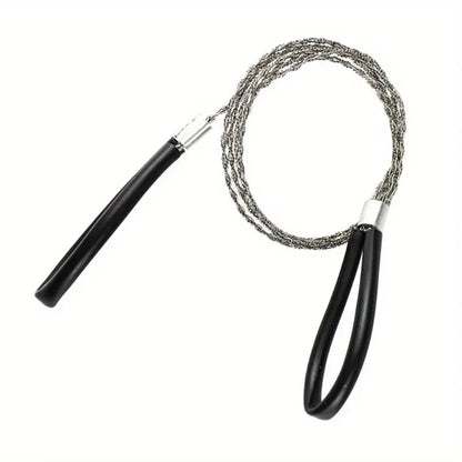 1PC portable stainless steel wire saw with finger handle, Pocket Manual chain saw for outdoor camping hiking survival