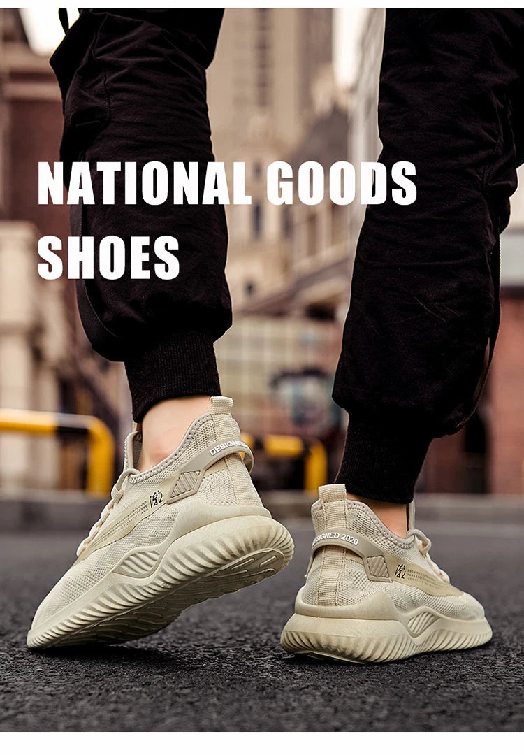 Men Sneakers 2025 Men Tennis Shoes New Fashion Spring and Summer Leisure Walking and Running Breathable Flat Bottom Gym Sports