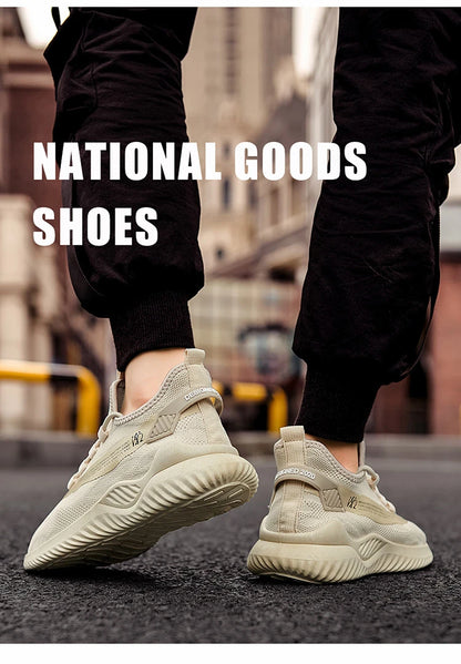 Men Sneakers 2025 Men Tennis Shoes New Fashion Spring and Summer Leisure Walking and Running Breathable Flat Bottom Gym Sports