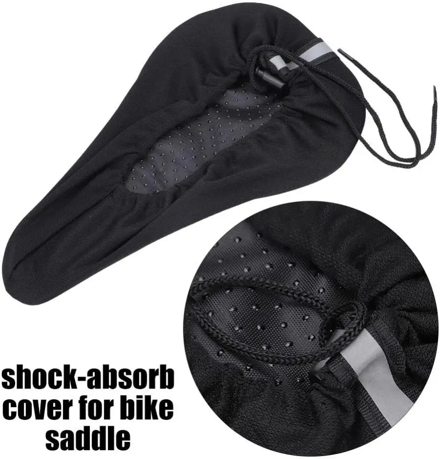 Soft 3D Padded Cycling Bicycle MTB Bike Saddle Seat Cover Cushion Sponge Foam Comfortable Saddles Mat Bicycle Accessory