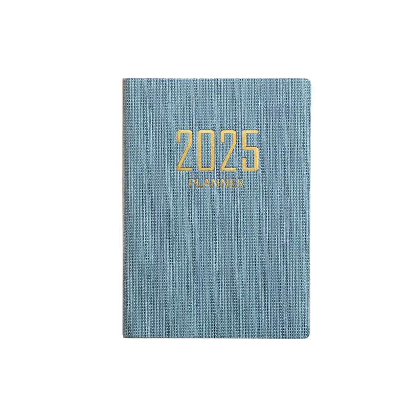365-Day 2025 Portable A7 Pocket Planner Pu Cover Daily Weekly Schedule Notebook Calendar Journal School Office Supplies Agenda