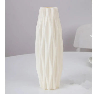 1pc Modern Flower Vase White Pink Blue Plastic Basket Nordic Home Living Room Decoration Ornament Flower Arrangement