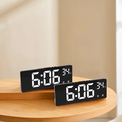 Digital Alarm Clock Travel Clock with Temperature Table Clock Large Display for Bedroom Office Kitchen Home Decoration