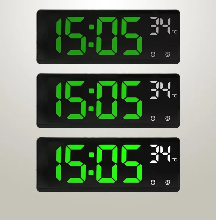 Digital Alarm Clock Travel Clock with Temperature Table Clock Large Display for Bedroom Office Kitchen Home Decoration