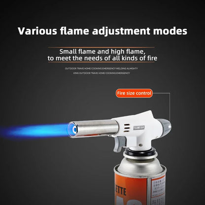 Torch Cooking AutoIgnition Butane Gas Welding-Burner Welding Gas Burner Flame Gas Torch Flame Gun Blow for BBQ Camping Cooking