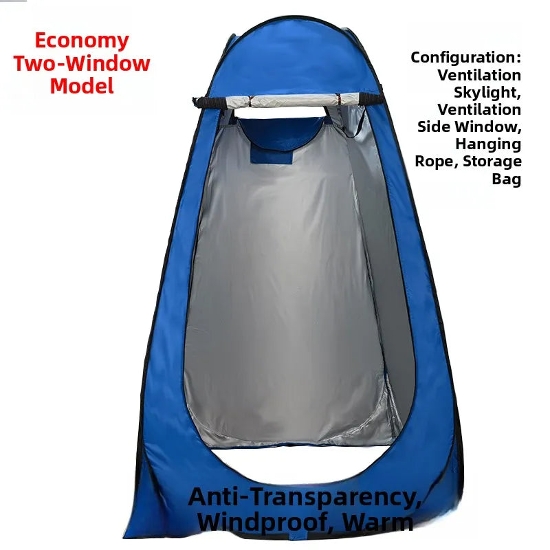خيمة استحمام خارجية محمولة، خيمة طاقة سميكة، مرحاض متنقل، غرفة تغيير الملابس، عزل حراري، كاميرا، معدات سفر