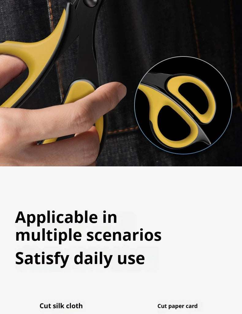 Deli-Stainless Steel Anti-Stick Scissors, Alloy Stationery, School Supplies, Office, Student, DIY, Hand Craft, 184mm