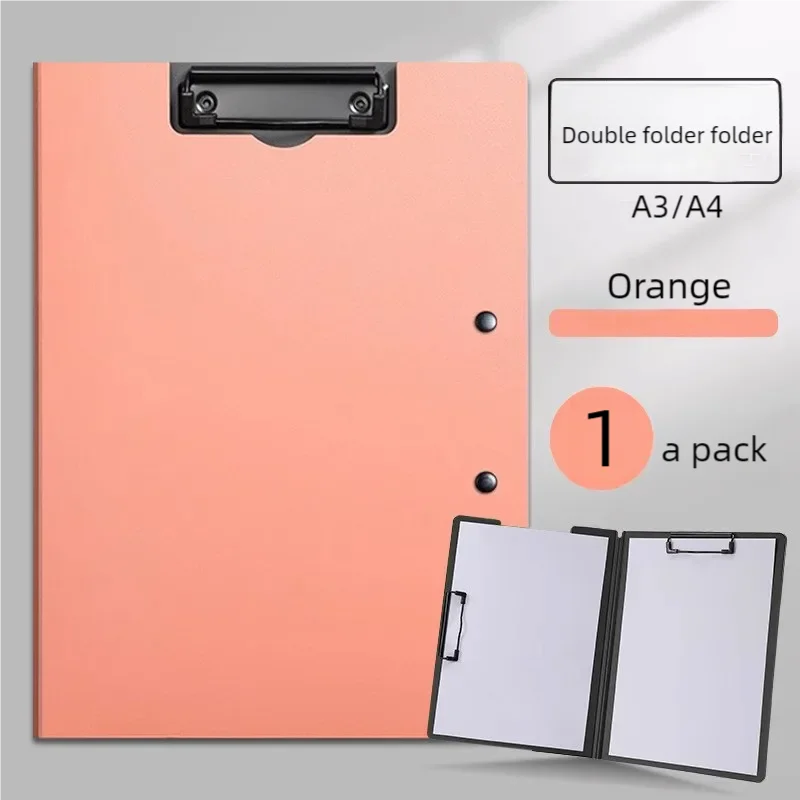 1pc A4 File Folders, Documents Organizer, Clipboard With Cover, Paper Folder For Business & School, Stationery & Office Supplies