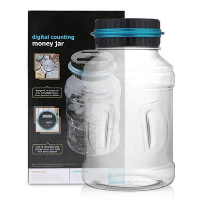 New Electronic Piggy Bank Counter Coin Digital LCD Counting Coin Money Saving Box Jar Coins Storage Box For USD EURO Money Gifts