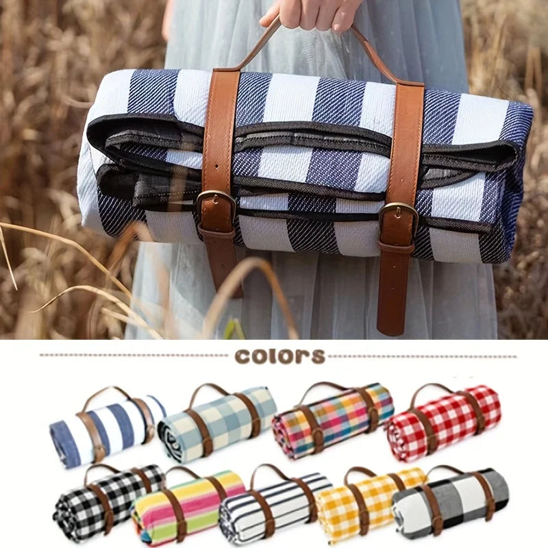 Camping Mat - Extra Thick, Machine Washable, Moisture-Resistant Picnic Blanket, Perfect for Sand, Beach, and Outdoor Adventures