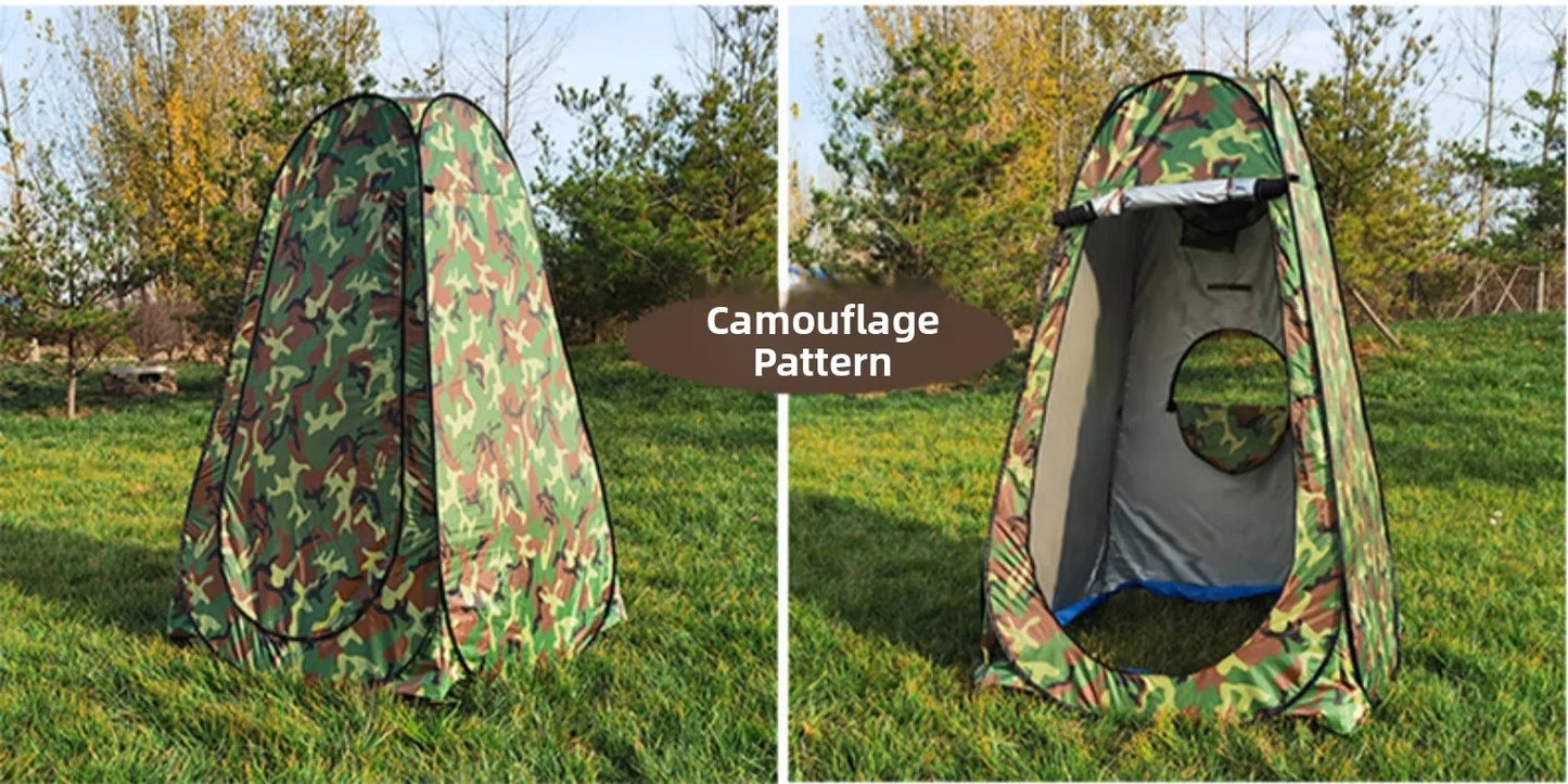 خيمة استحمام خارجية محمولة، خيمة طاقة سميكة، مرحاض متنقل، غرفة تغيير الملابس، عزل حراري، كاميرا، معدات سفر