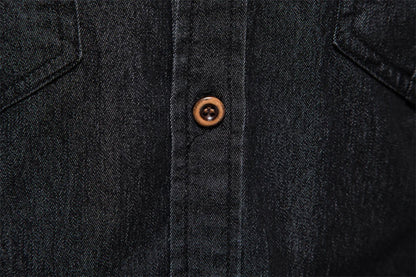 AIOPESON Brand Elastic Cotton Denim Shirt Men Long Sleeve Quality Cowboy Shirts for Men Casual Slim Fit Mens Designer Clothing