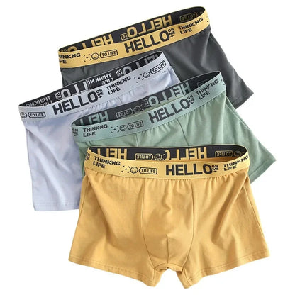 6Pcs Men Underwear Boys Cotton Underpants Male Pure Men Panties Shorts Breathable Boxer Shorts Comfortable soft Plus size