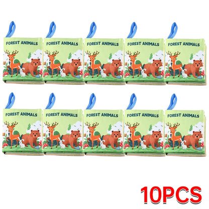 Cloth Book for Early Education Toys 4-page 8-sided English Palm Book Books for Kids Manga Book English for Child Kids