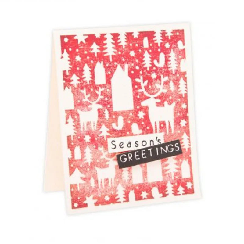 Christmas Tree Reindeer Star Doodle Background Metal Cutting Dies for DIY Scrapbook Christmas Paper Card Decoration Paper Craft