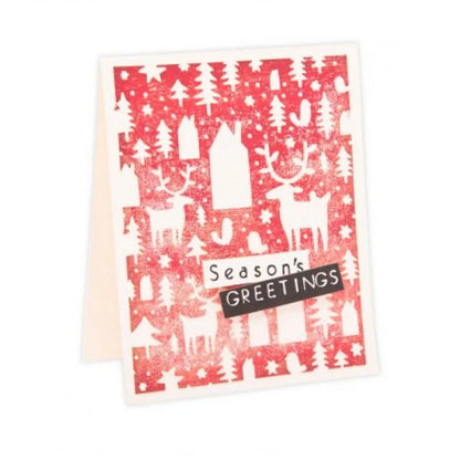 Christmas Tree Reindeer Star Doodle Background Metal Cutting Dies for DIY Scrapbook Christmas Paper Card Decoration Paper Craft