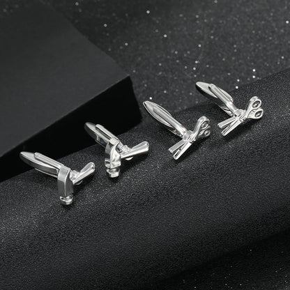 Tools Collection Jewlery Scissor Hammer Shaped Cufflinks For Men Boys Accessories Festival Gift